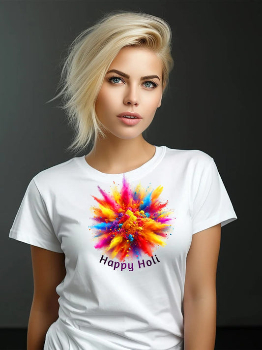 HAPPY HOLI [ the 5 to 7 day's most enjoyment ritual ] UNIQUE T-SHIRT